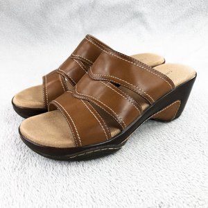 G.H. Bass & Co MURIEL Women's Wedge Sandals/Leather Slides, Size 7.5